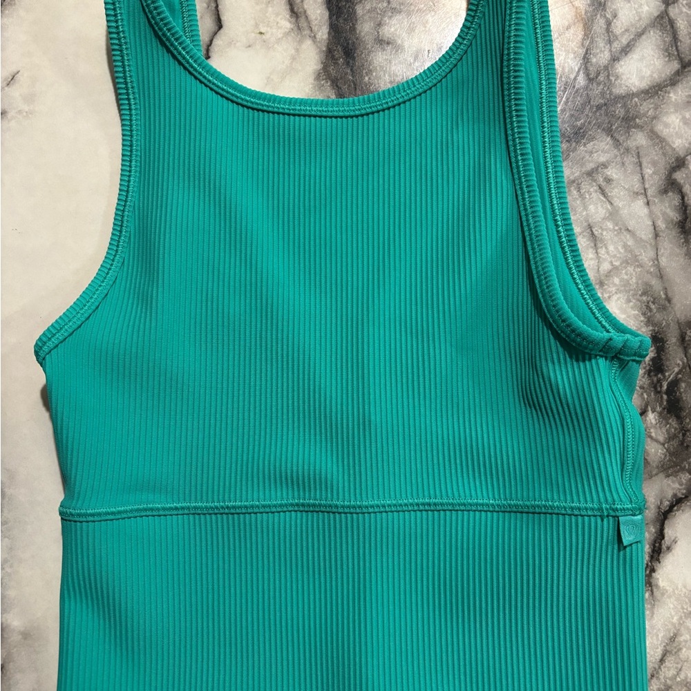 lululemon athletica Vibrant Blue Ribbed Crop Top